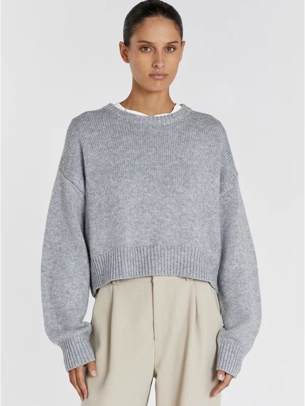 NWT Dissh Oliver wool blend silver jumper sweater size large